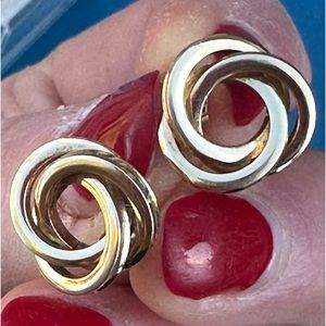 14K YELLOW GOLD KNOT EARRINGS